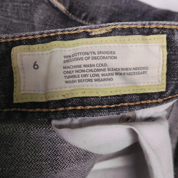 LOFT Slim Boot Black Wash Shorts Size 6 - Picture 4 of 6